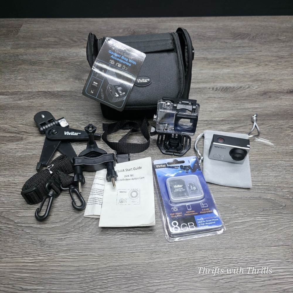 Vivitar DVR782 Bundle - 2" LCD Video Action‎ Camera Bundle - Read Description